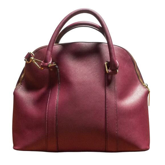 Large Purse STEVE MADDEN Maroon Top Handle Crossbody Satchel Designer Bag - Picture 2 of 8